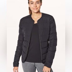 Lululemon just enough puff goose down black jacket